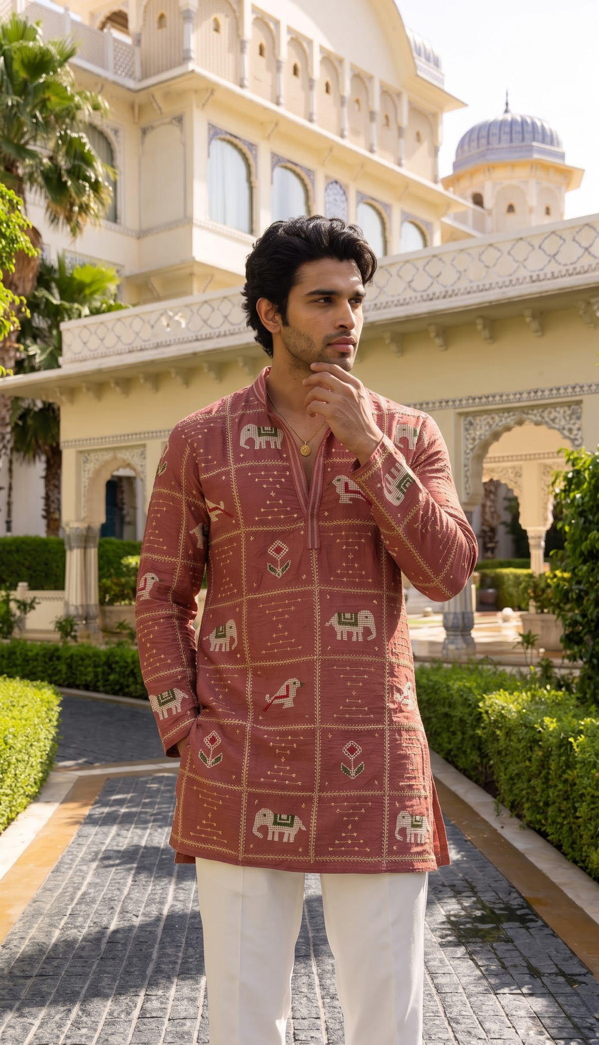 Rosewood Heritage Printed Kurta