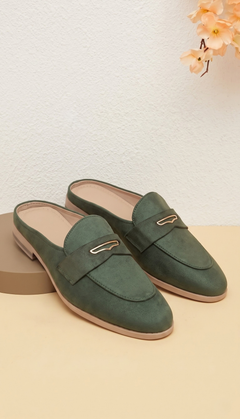 Olive Green Classic Loafers