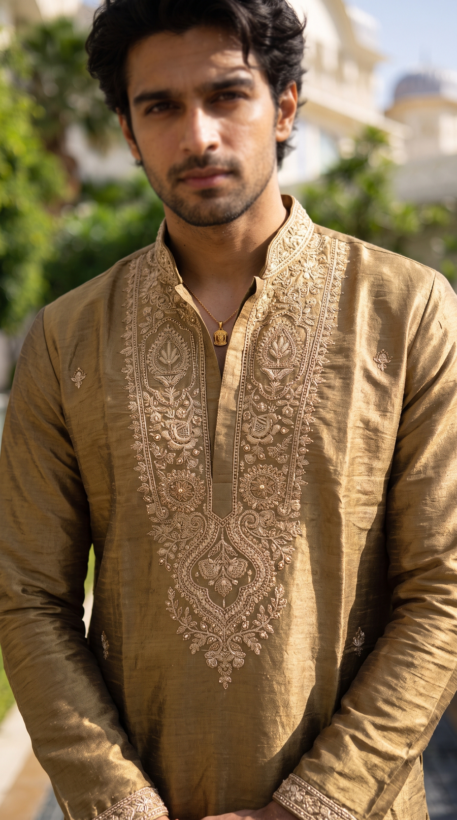 Bronze Heritage Embroidered Kurta