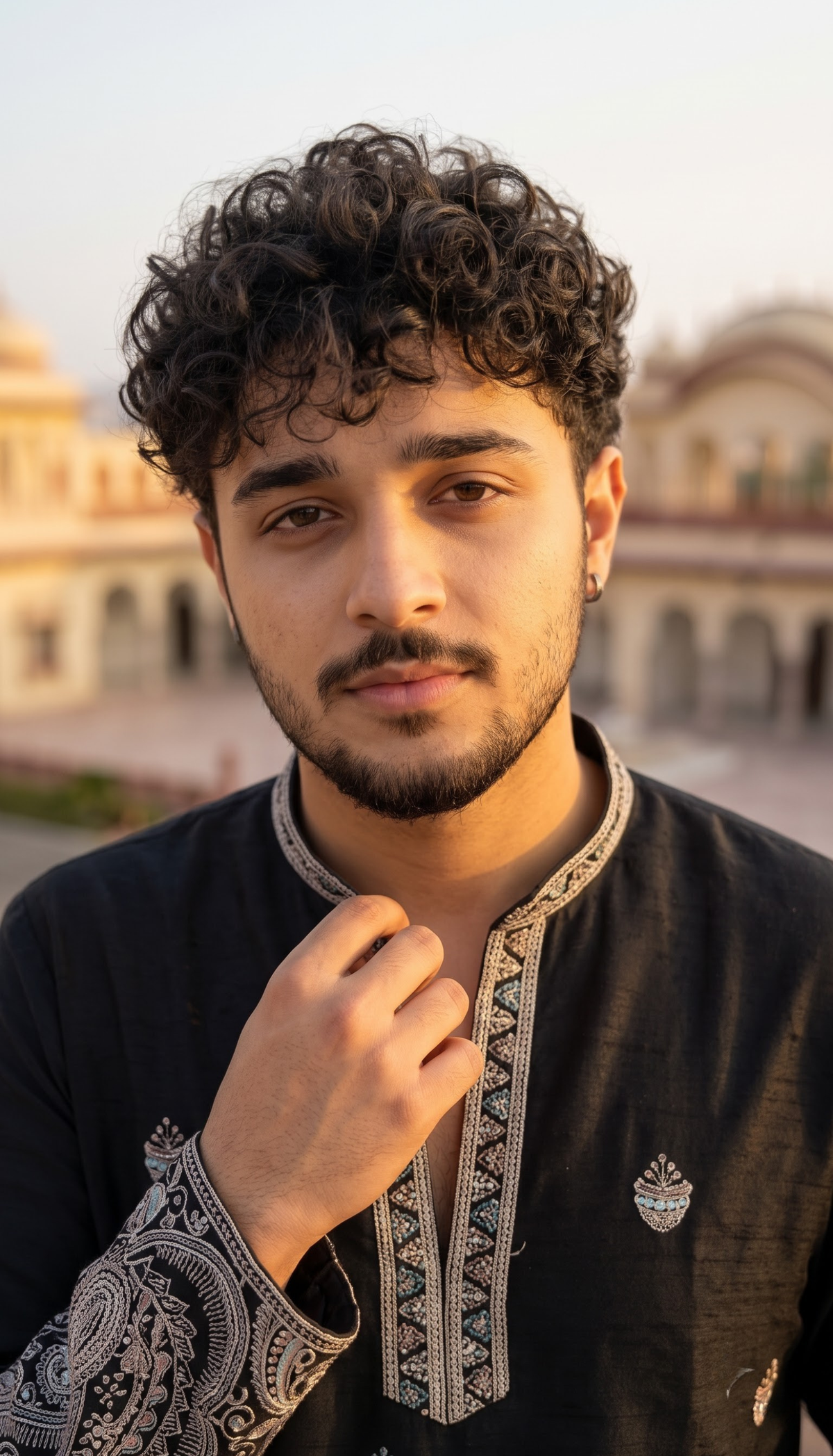 Black Paisley Kurta