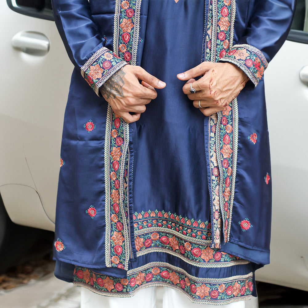 Midnight Royal Garden Kurta Set