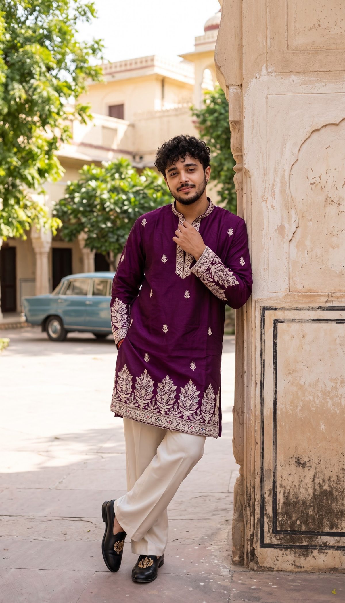 Royal Plum Kurta