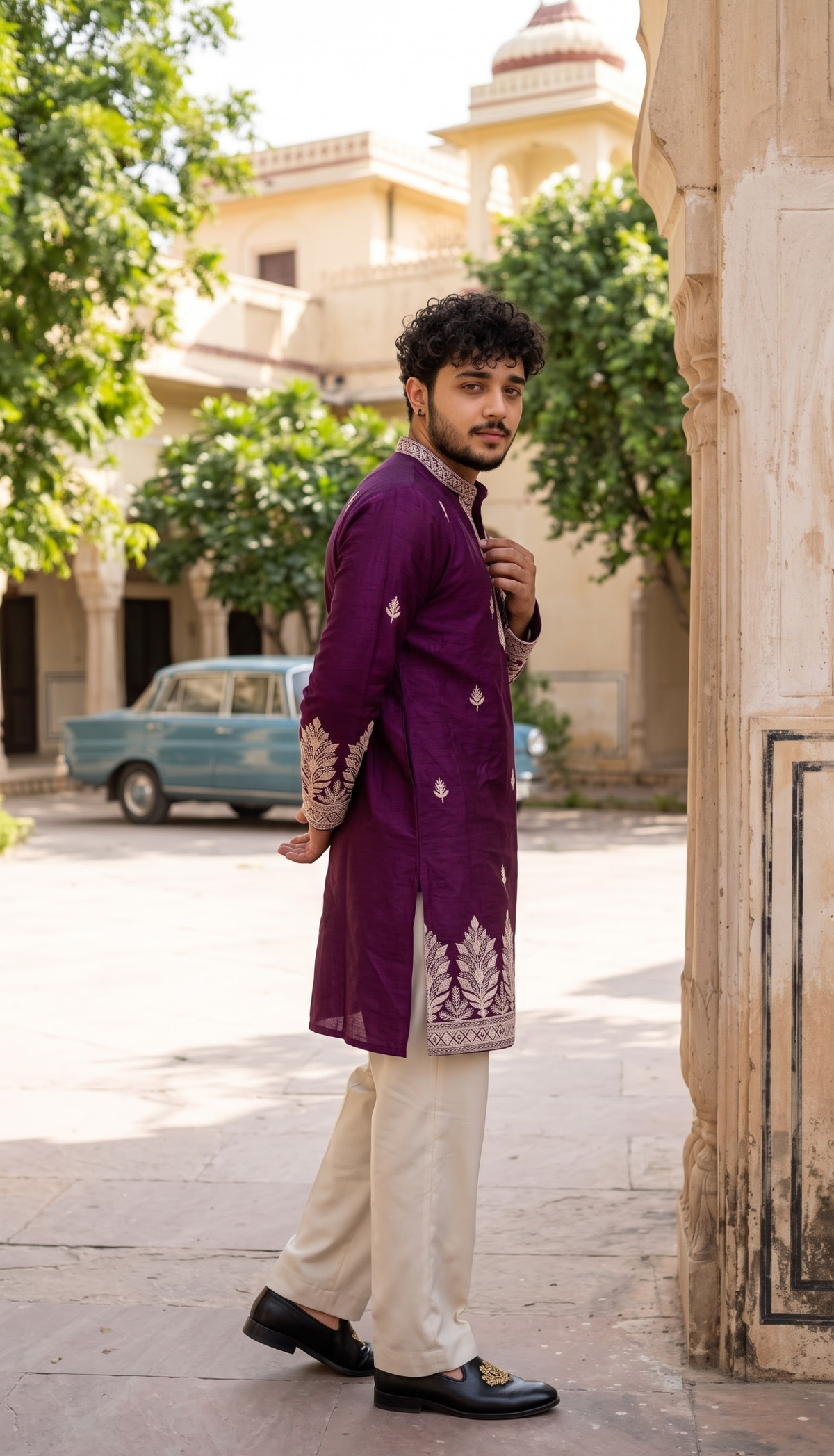 Royal Plum Kurta