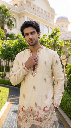 Imperial Gold Heritage Embroidered Kurta