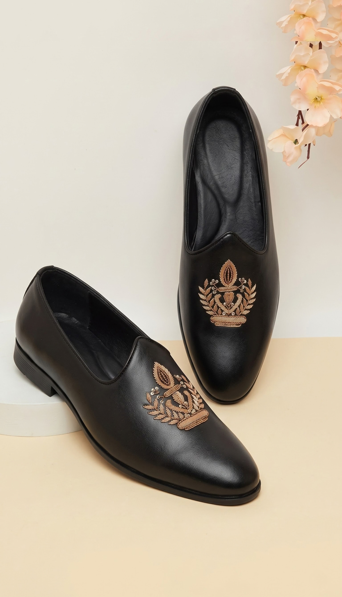 Black Signature Motif Loafers