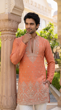 Coral Royale Embroidered Kurta