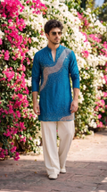 Midnight Sapphire Embellished Kurta