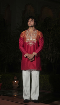 Burgundy Rust Kurta