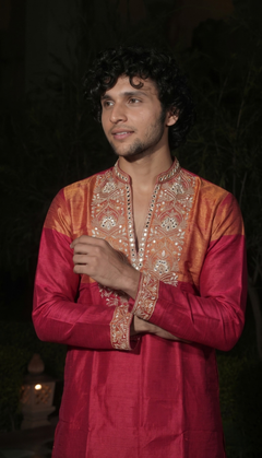 Burgundy Rust Kurta