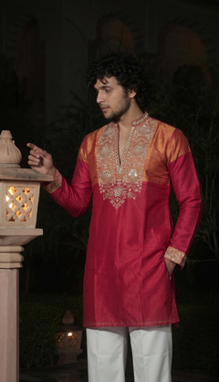 Burgundy Rust Kurta