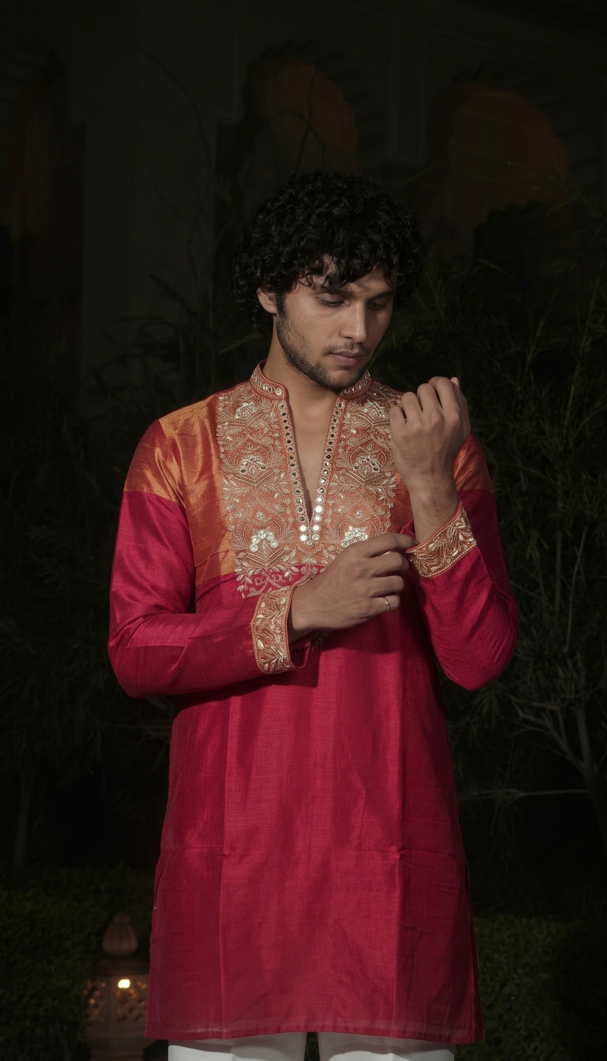 Burgundy Rust Kurta