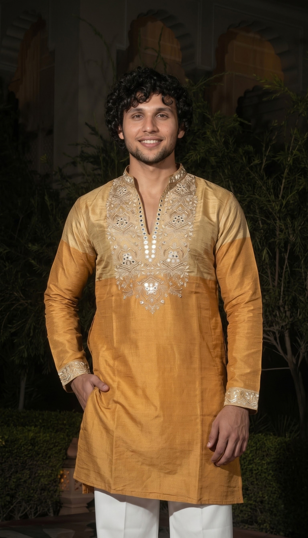 Golden Mustard Kurta