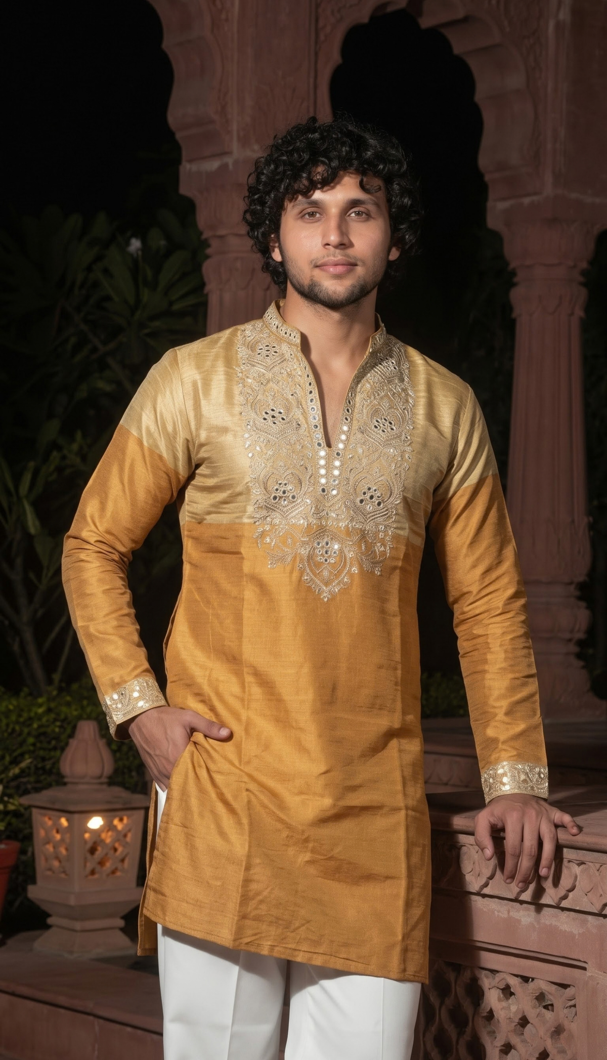 Golden Mustard Kurta