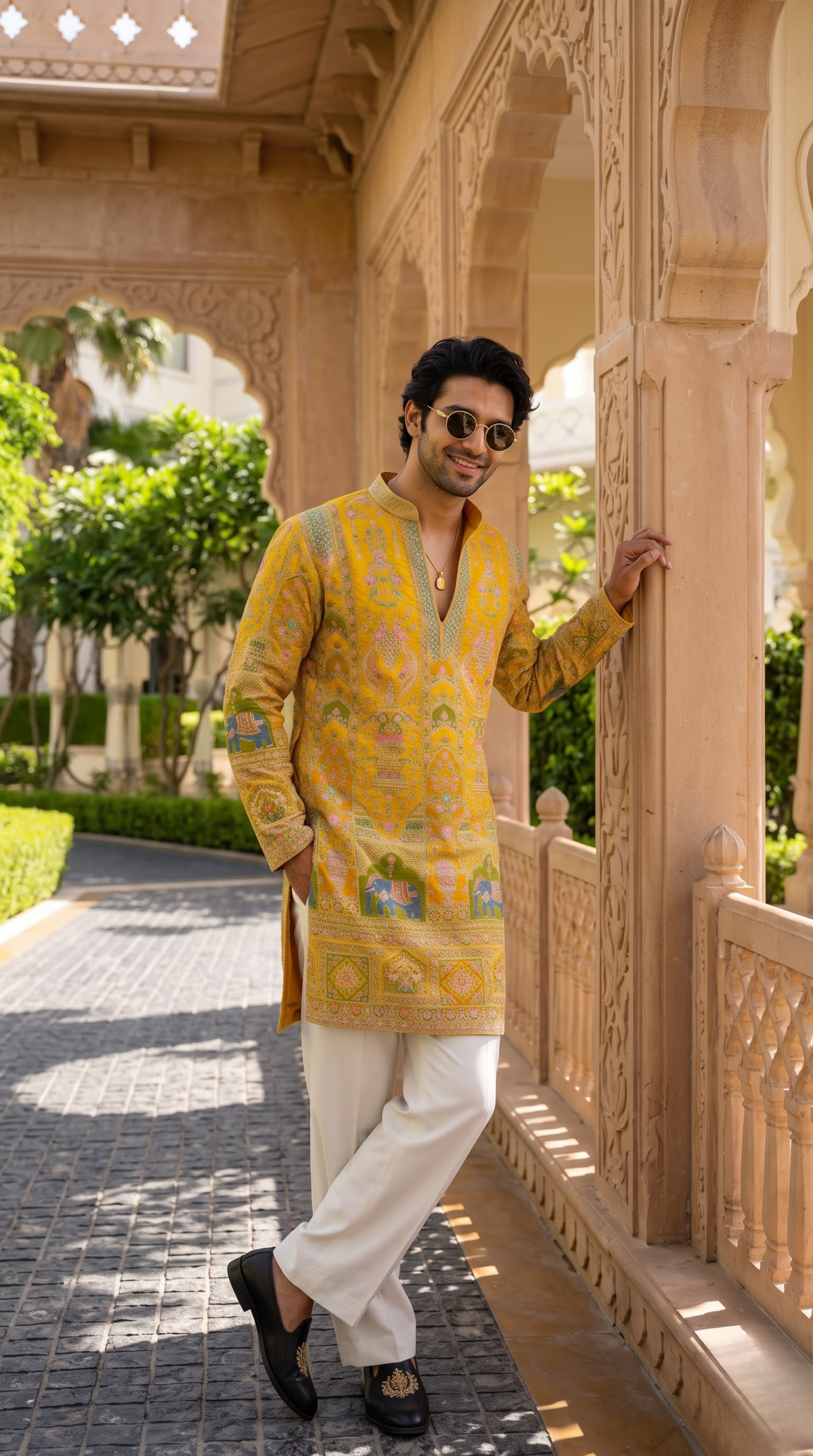 Sunrise Heritage Tapestry Embroidered Kurta