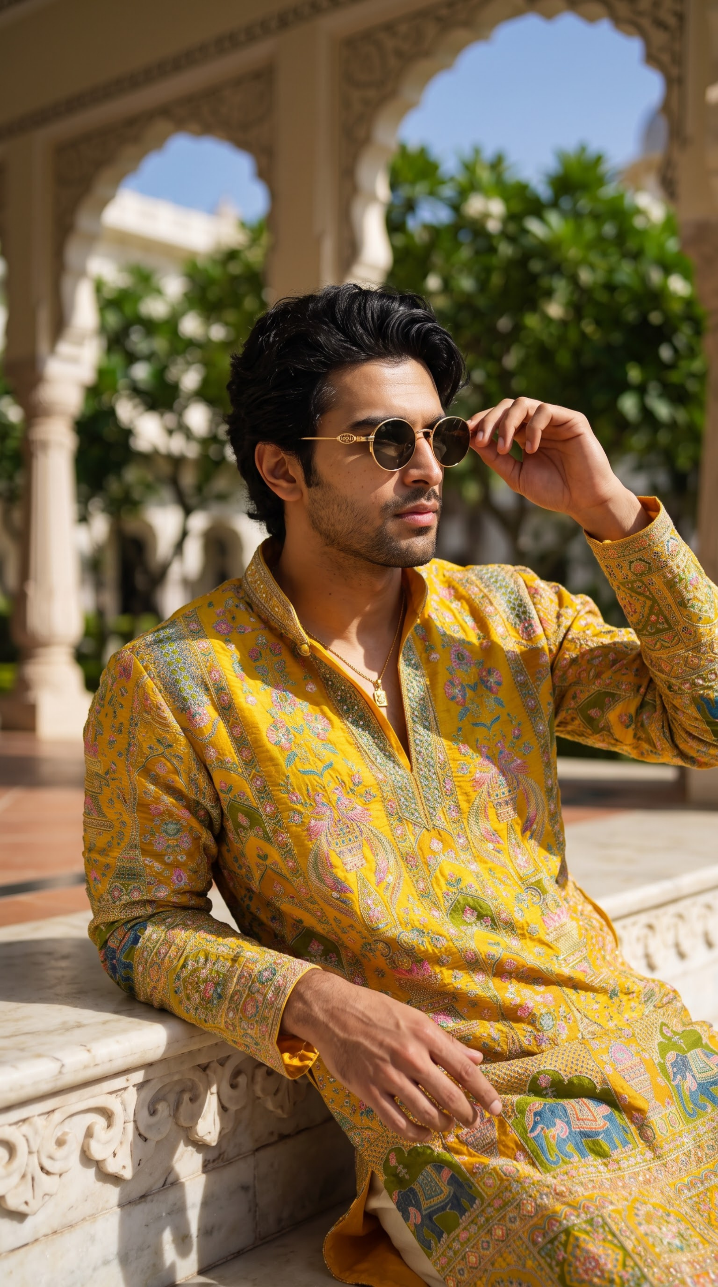 Sunrise Heritage Tapestry Embroidered Kurta