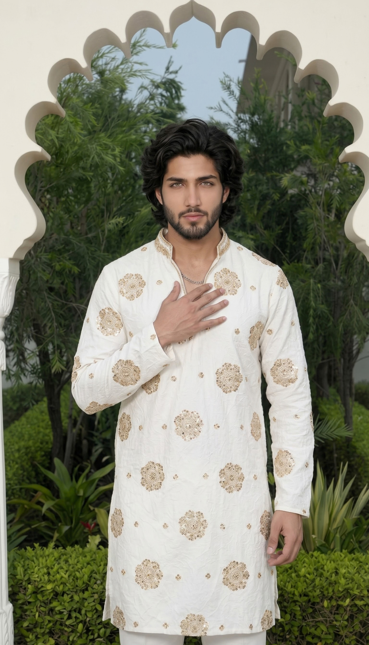 Ivory Gold Kurta