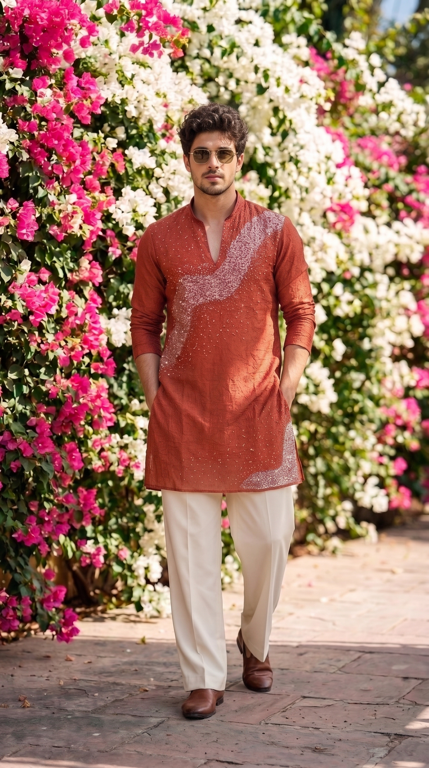 Rust Ember Embellished Kurta