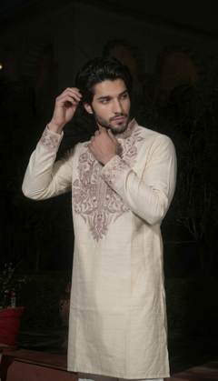 Ivory Threadwork Kurta