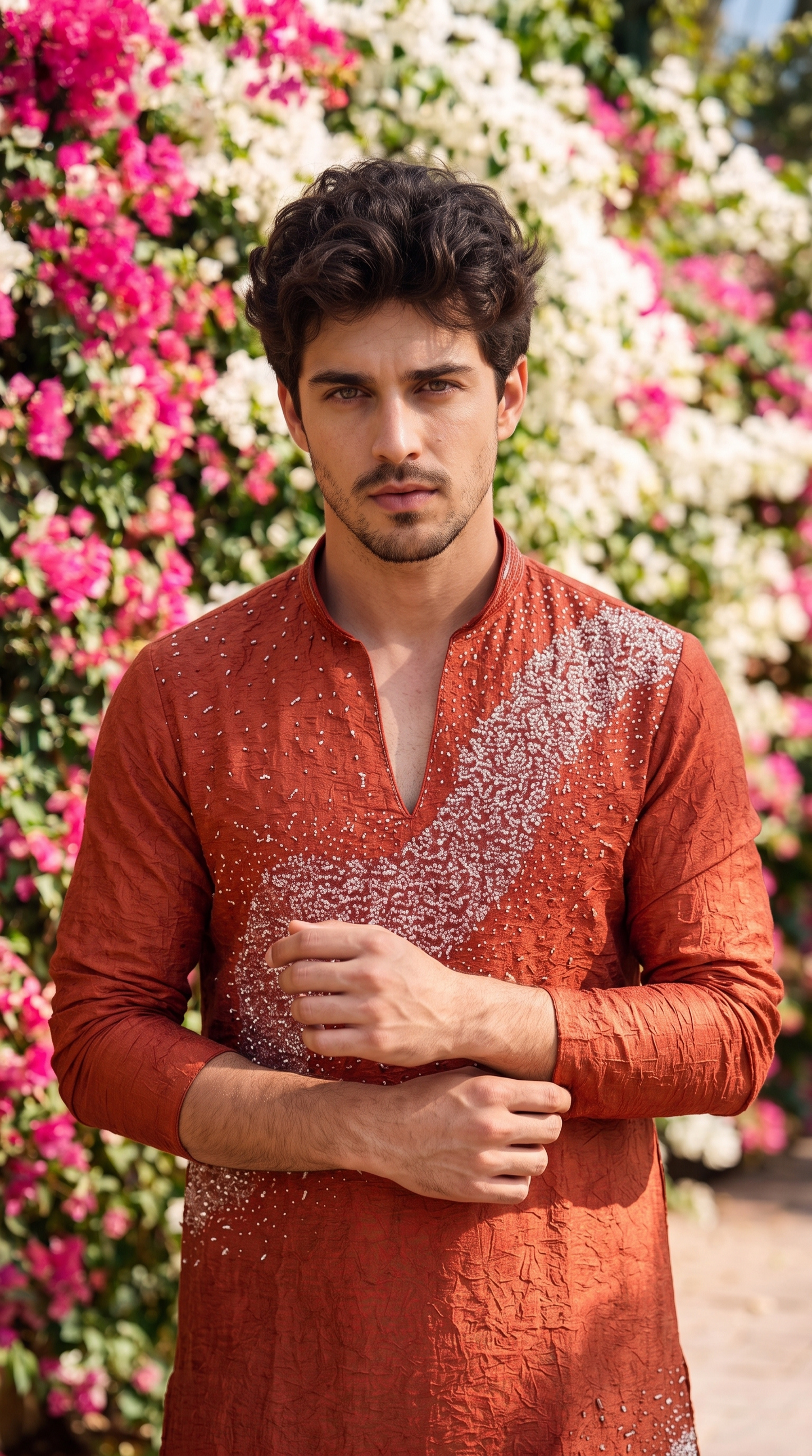 Rust Ember Embellished Kurta