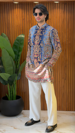 Azure Royale Embroidered Kurta Set