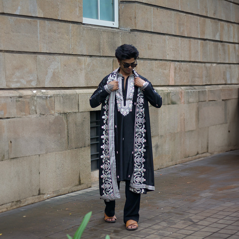 Midnight Pichwai Bloom Kurta