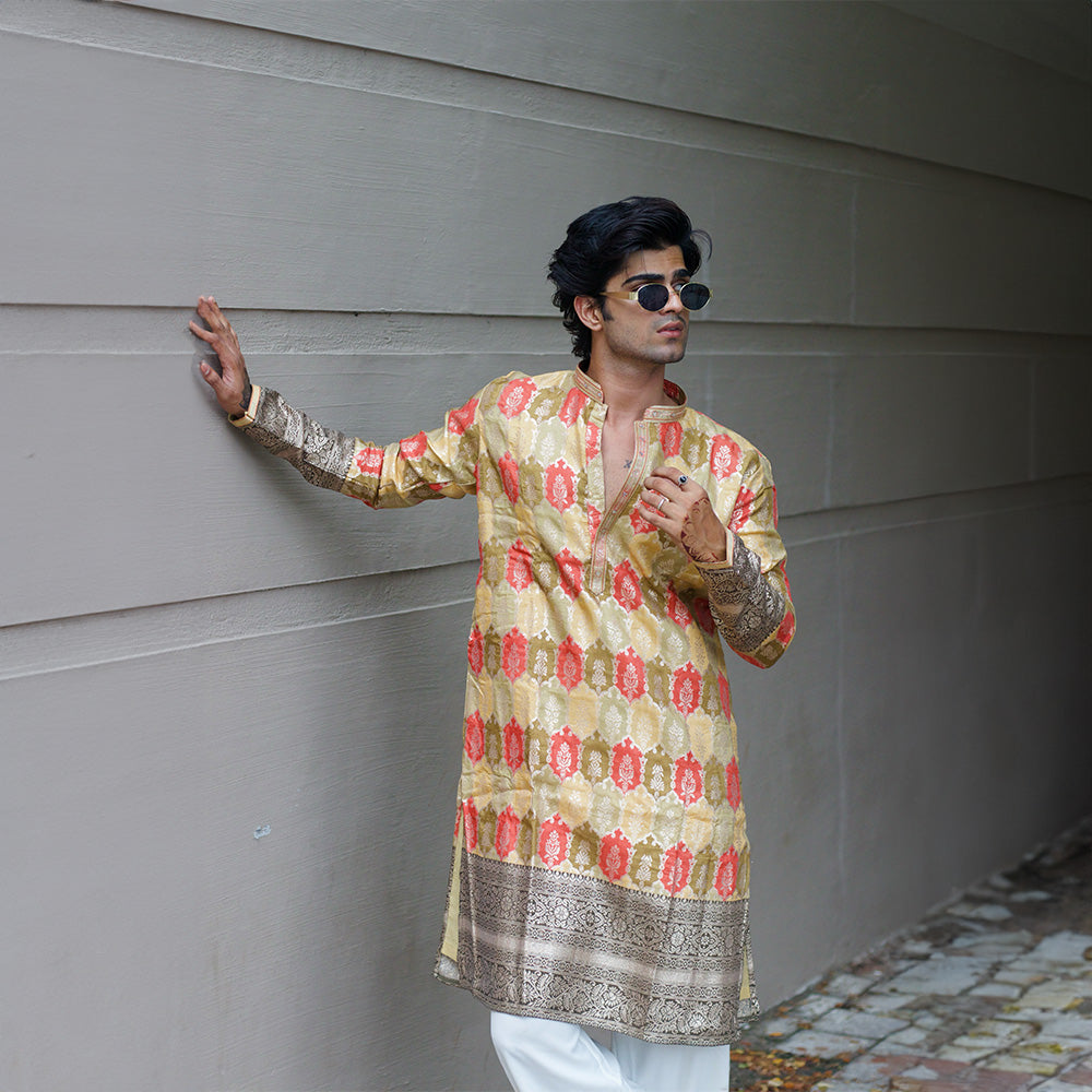 Golden Buta Heritage Kurta