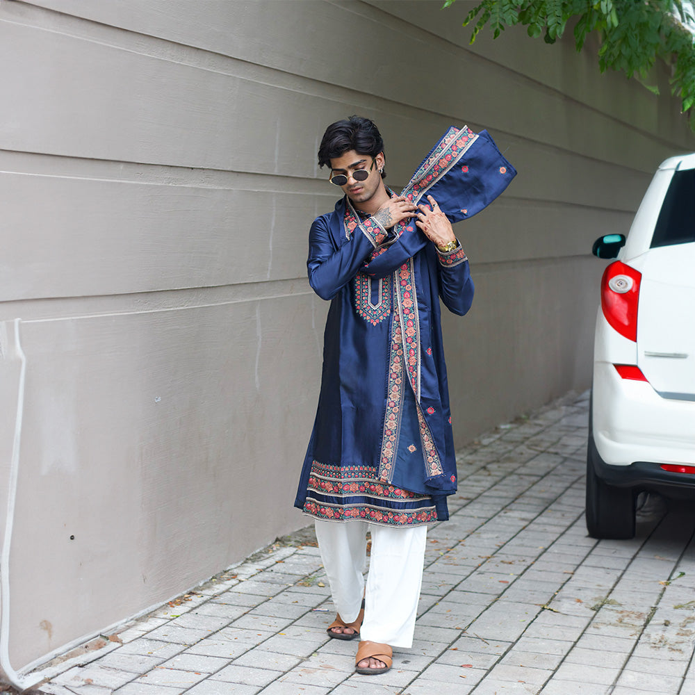 Midnight Royal Garden Kurta Set