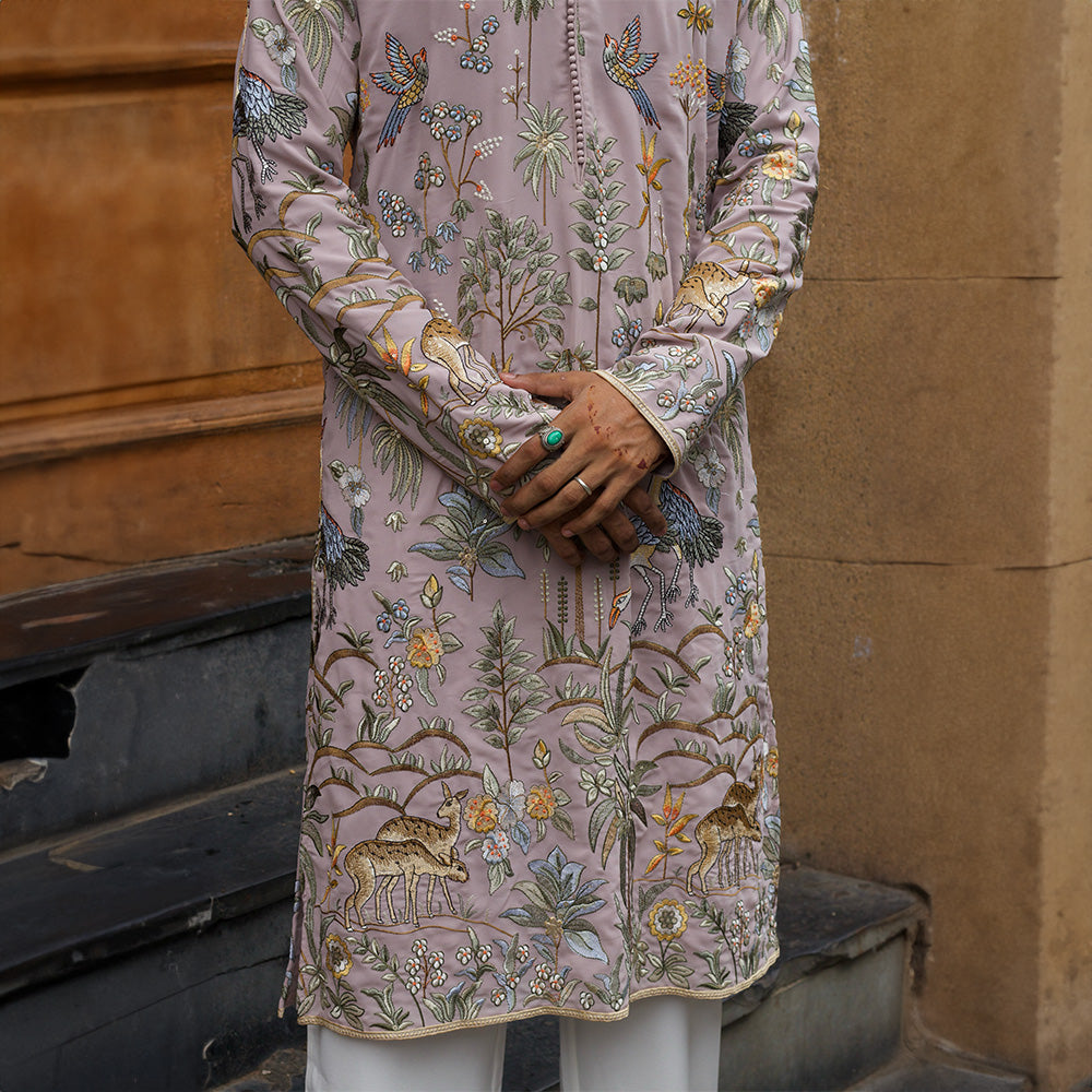 Blush Forest Embroidered Kurta