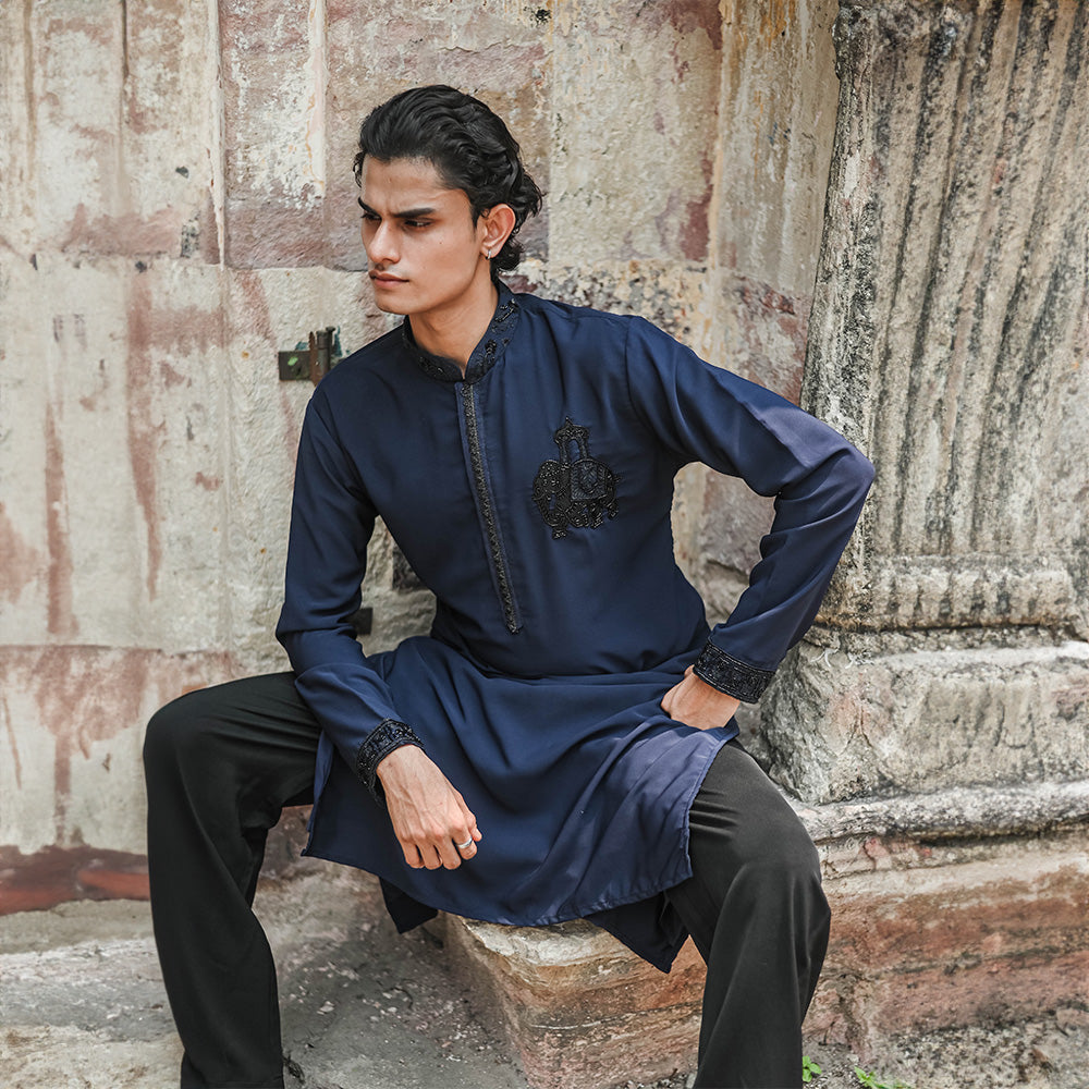 Midnight Luxe Embellished Kurta