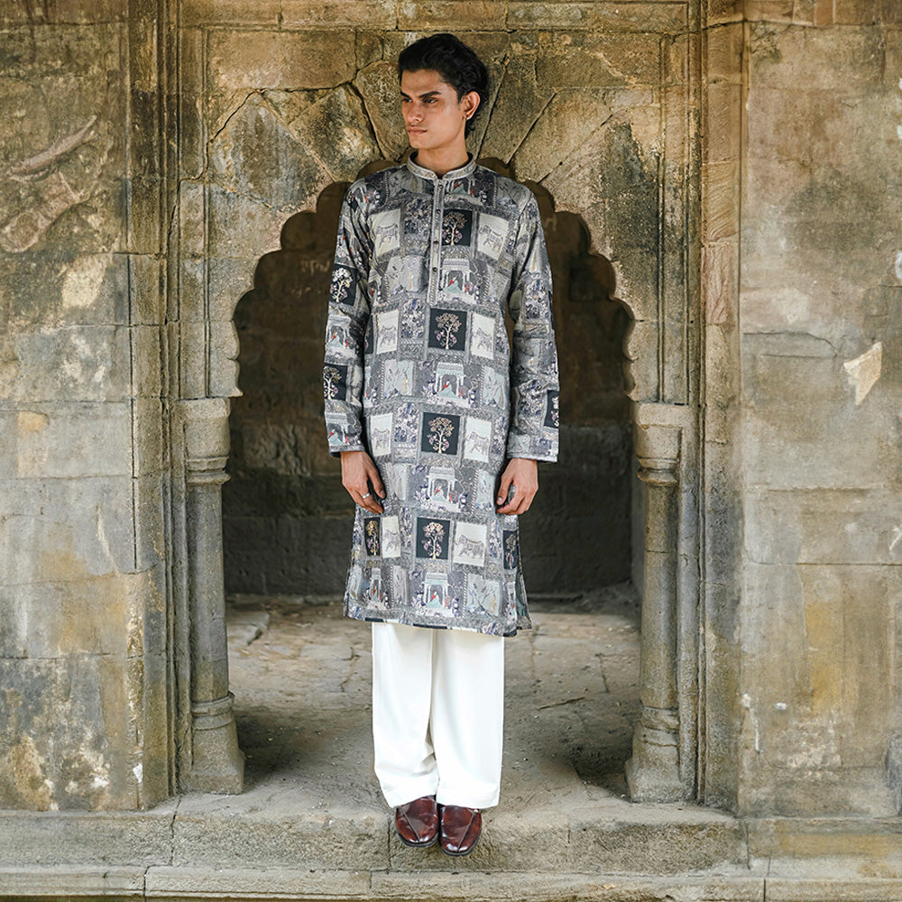 Ash Pichwai Royal Panel Kurta