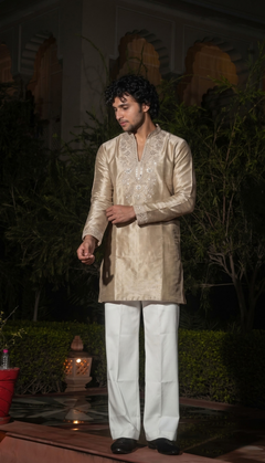 Champagne Silk Kurta