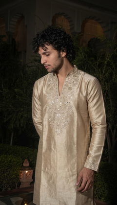 Champagne Silk Kurta