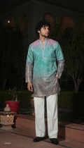 Pastel Teal & Lavender Ombre Kurta