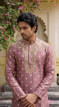 Dusty Rose Embroidered Kurta