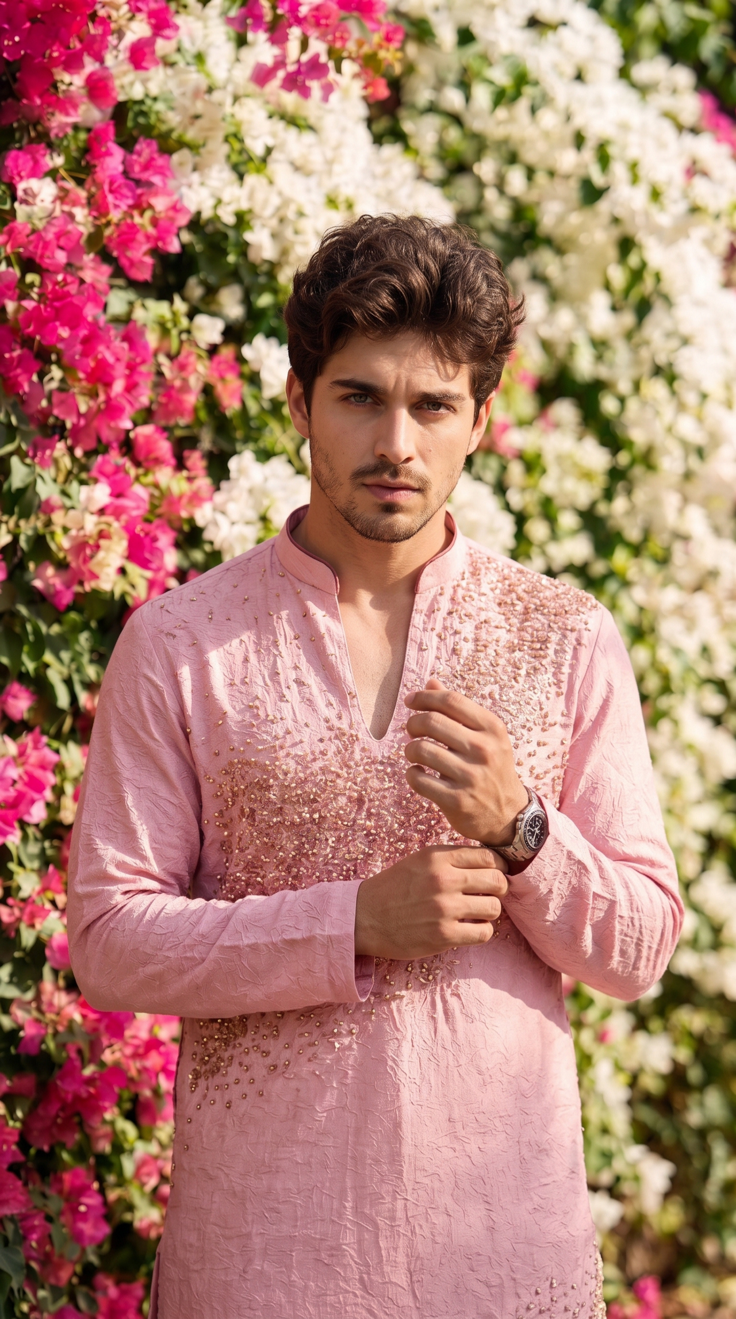 Blush Pink Embellished Kurta