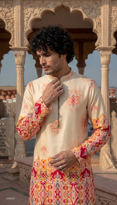 Ivory Printed Kurta