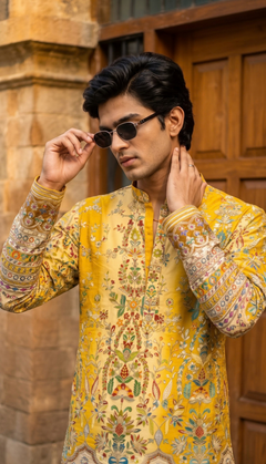 Yellow Floral Kurta