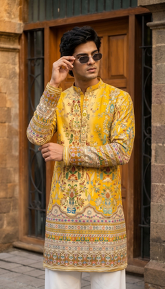 Yellow Floral Kurta