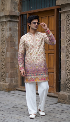 Ivory Floral Kurta