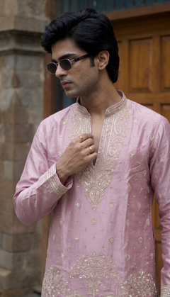 Pink Embroidered Kurta