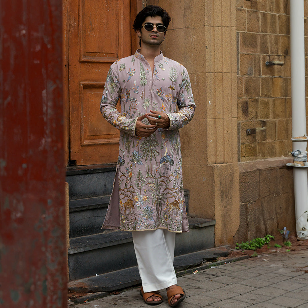 Blush Forest Embroidered Kurta