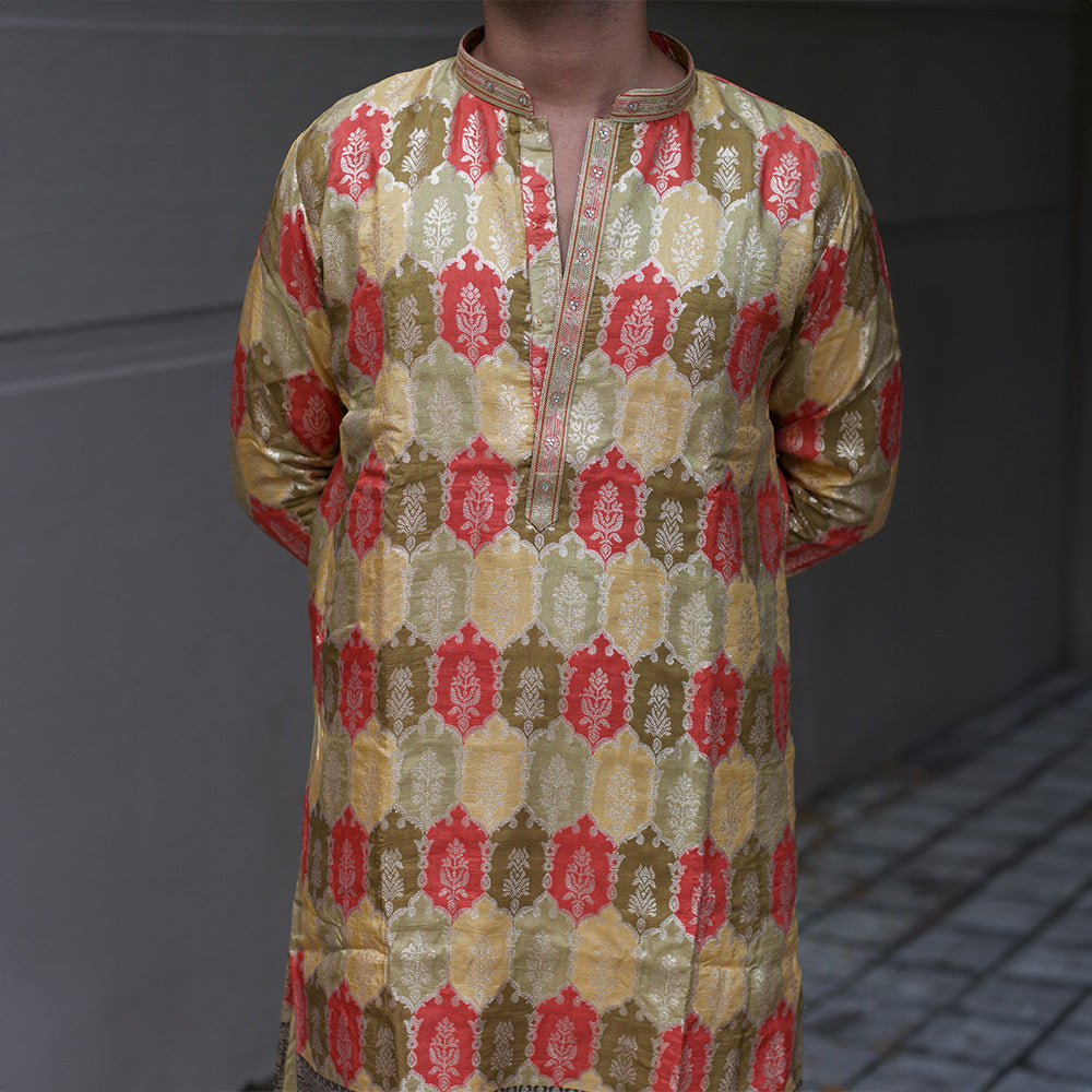Golden Buta Heritage Kurta