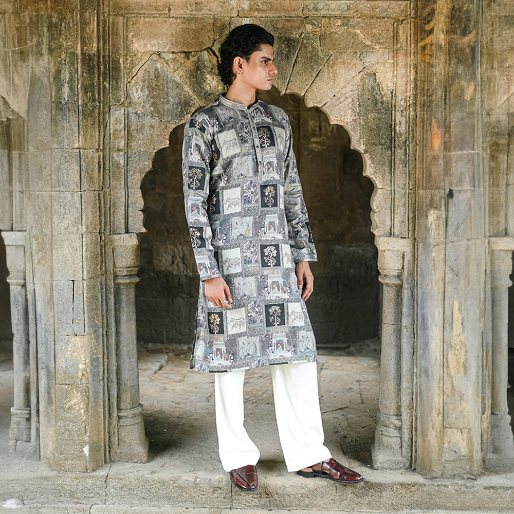 Ash Pichwai Royal Panel Kurta