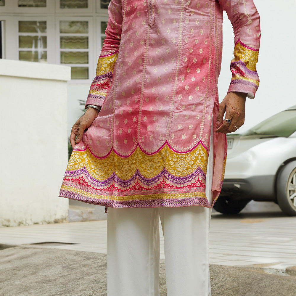 Rani Bandhani Border Kurta