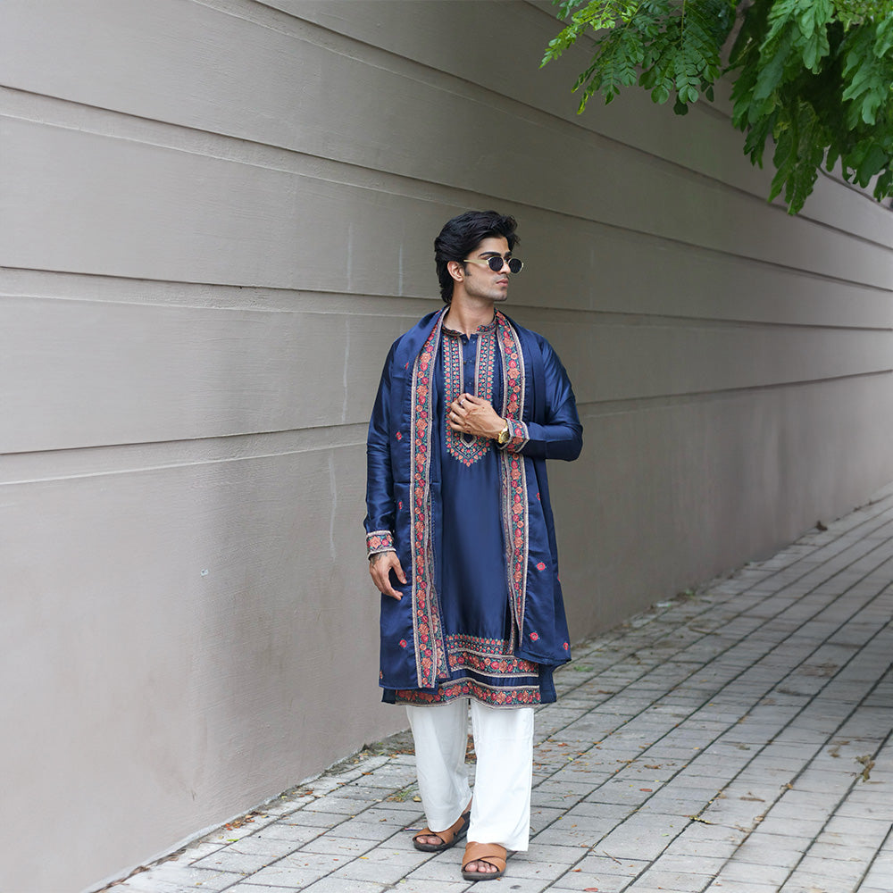 Midnight Royal Garden Kurta Set
