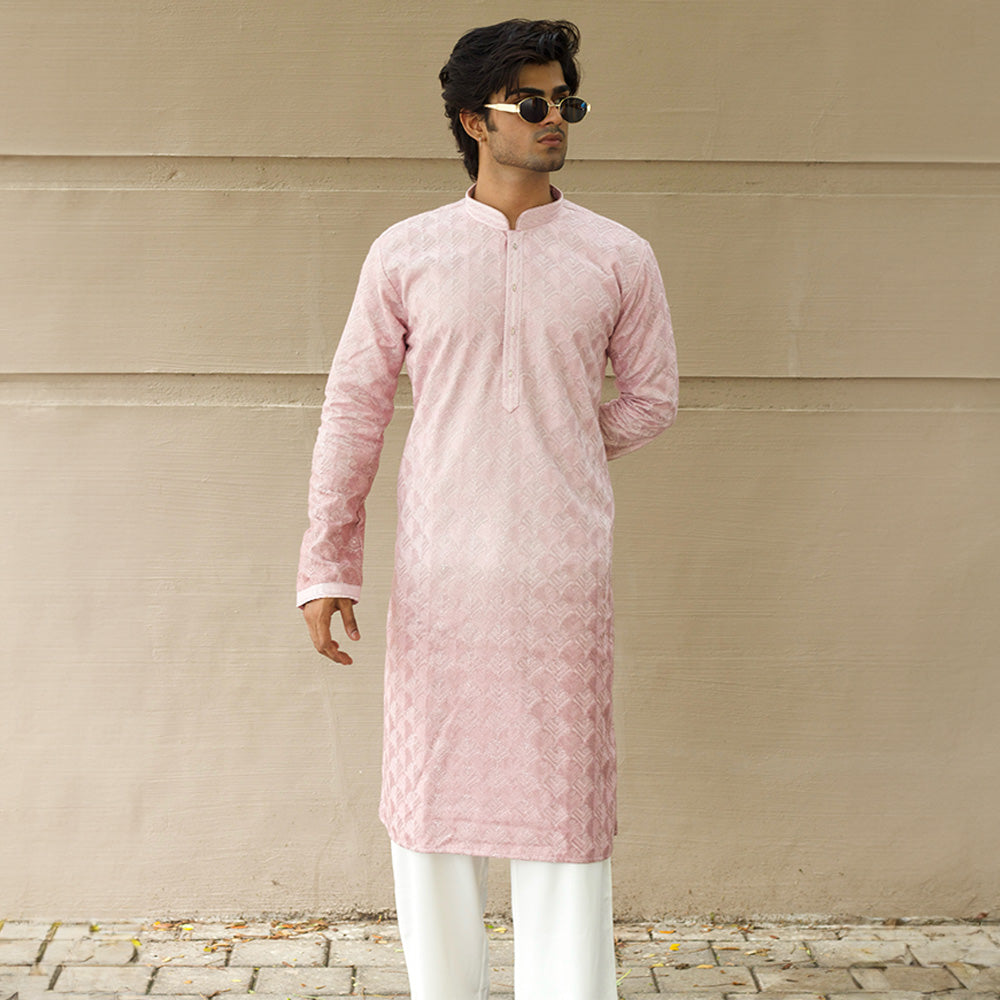 Blush Jacquard Grace Kurta
