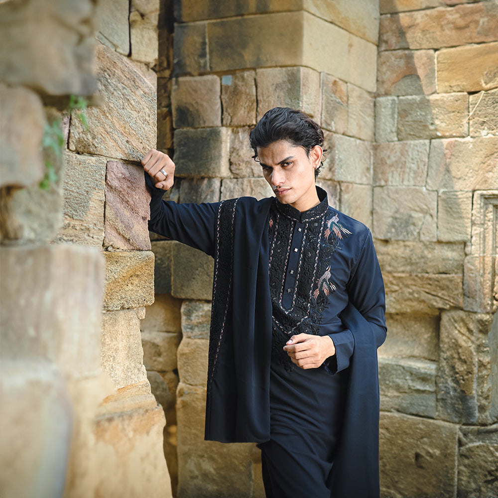 Noir Majesty Pichwai Kurta