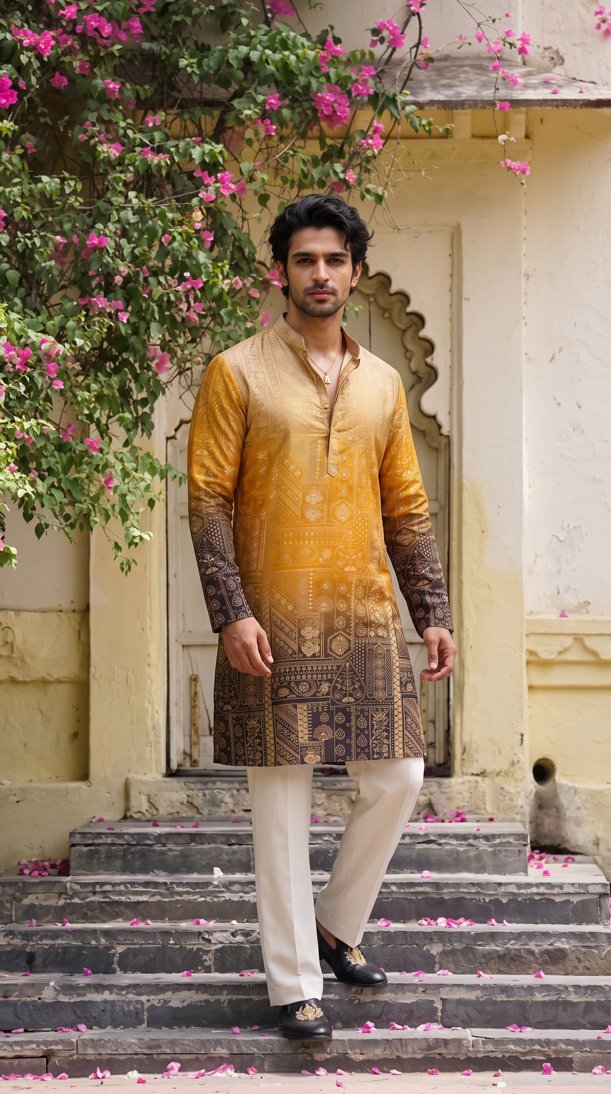Golden Heritage Printed Kurta