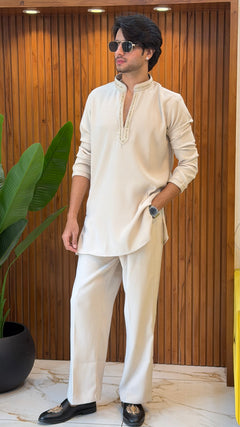 Koren Beige Co-ord Set For Men