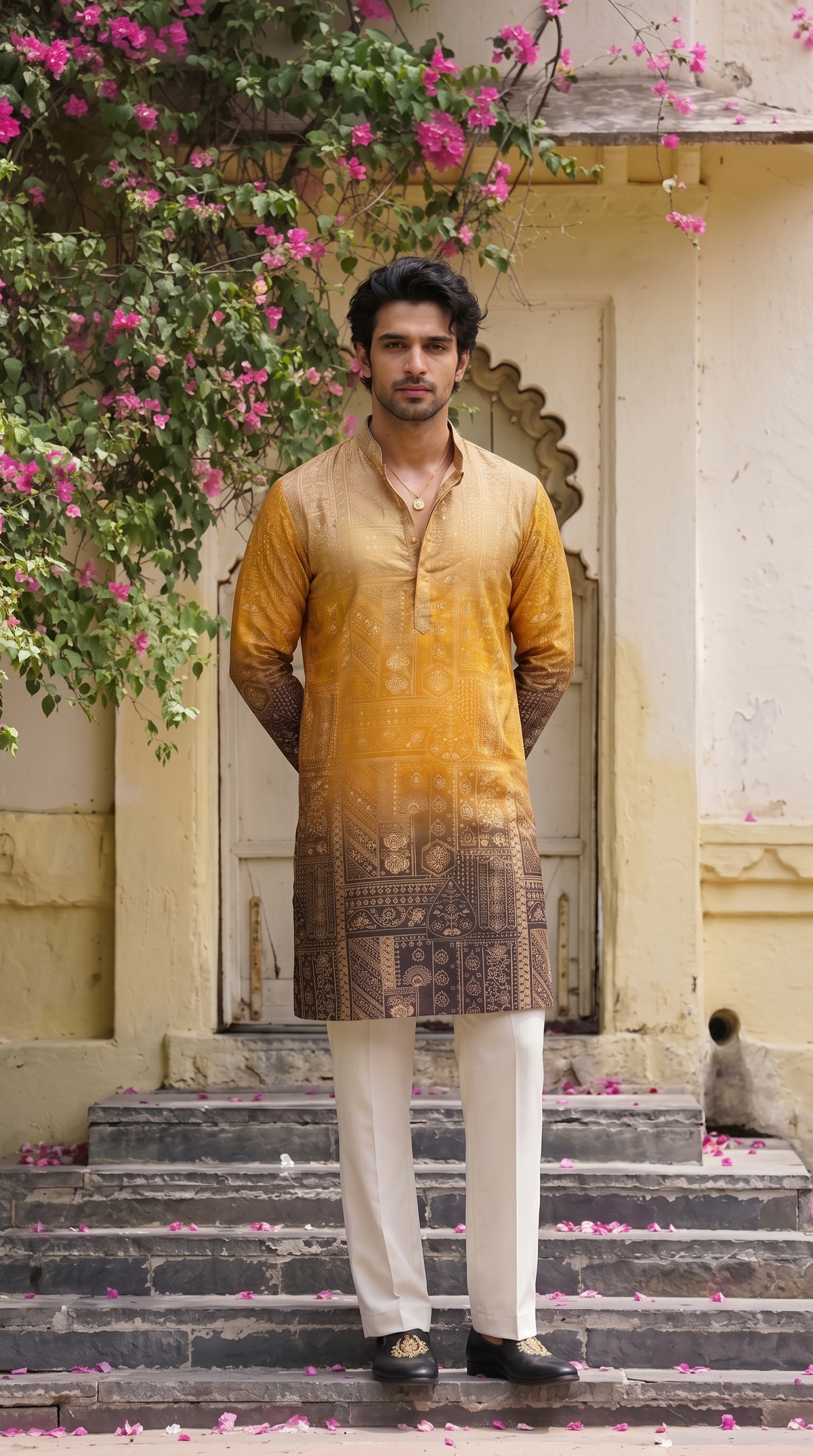 Golden Heritage Printed Kurta
